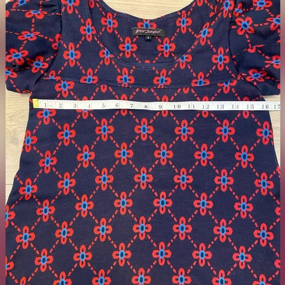 Betsey Johnson Navy and Red Mini Dress or Tunic fits medium - Picture 7 of 12